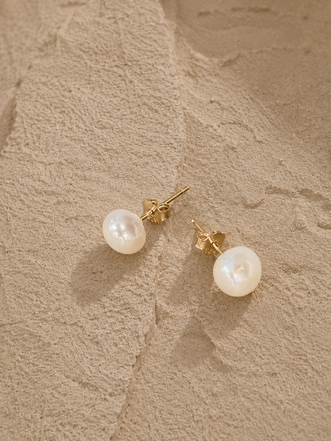 Pearl Stud 14k Gold Plated Earrings