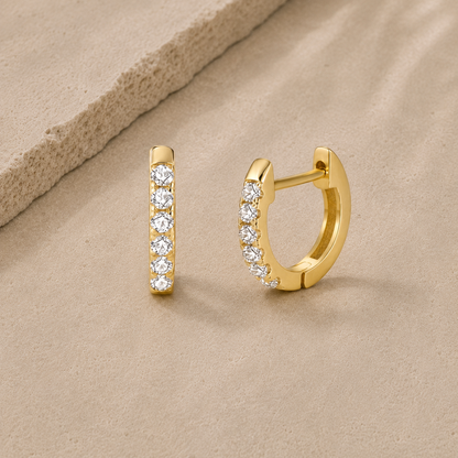 Aurora Huggie Hoops 14k Gold Plated Earrings 12mm
