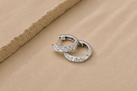 Aurora Huggie Hoops Silver Earrings 12mm