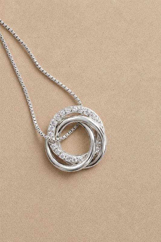 The Eternal Circles Silver Necklace