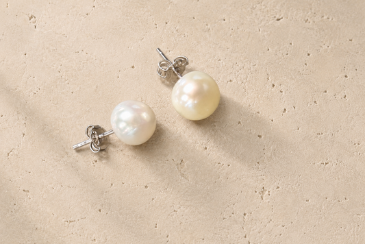 Pearl Stud Silver Earrings