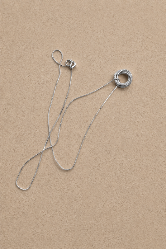 The Eternal Circles Silver Necklace