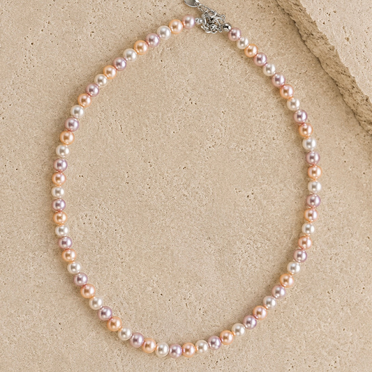 The Pastel Pink Grace Pearl Necklace